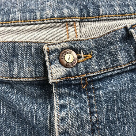 Riders By Lee Womens Capri Jeans 14P Blue Denim Croppped Casual Classic Mid Rise - Picture 9 of 13
